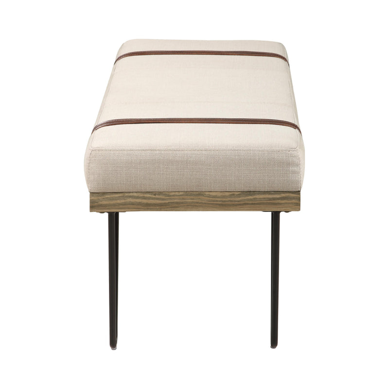  Coaster Furniture Austin 910258 Fabric Upholstered Accent Bench - Beige IMAGE 3