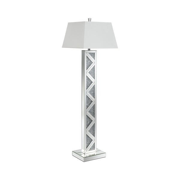  Coaster Furniture Carmen 920140 65-inch Empire Mirrored Acrylic Floor Lamp - Silver IMAGE 1