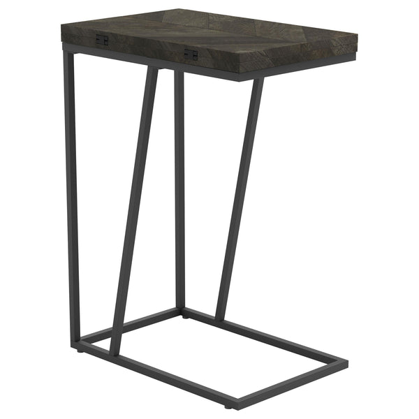  Coaster Furniture Carly 931156 Expandable Engineered Wood C-Shaped Side Table - Grey IMAGE 1