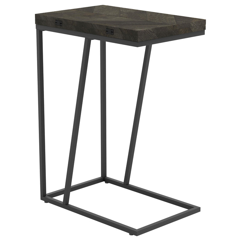  Coaster Furniture Carly 931156 Expandable Engineered Wood C-Shaped Side Table - Grey IMAGE 1