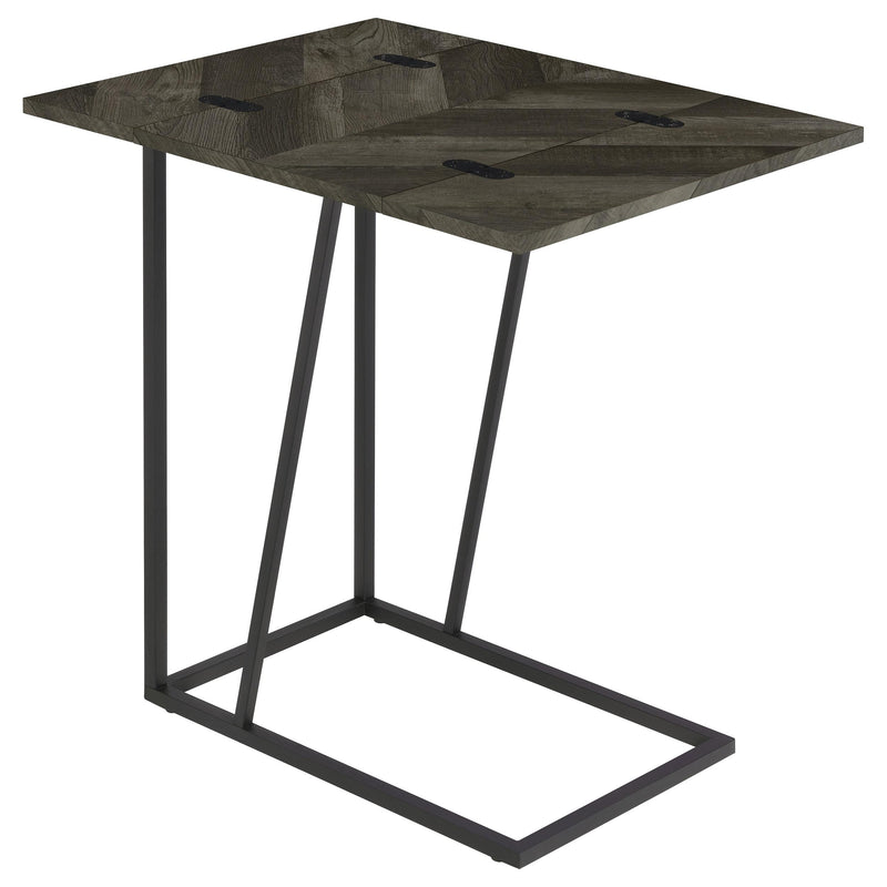  Coaster Furniture Carly 931156 Expandable Engineered Wood C-Shaped Side Table - Grey IMAGE 2