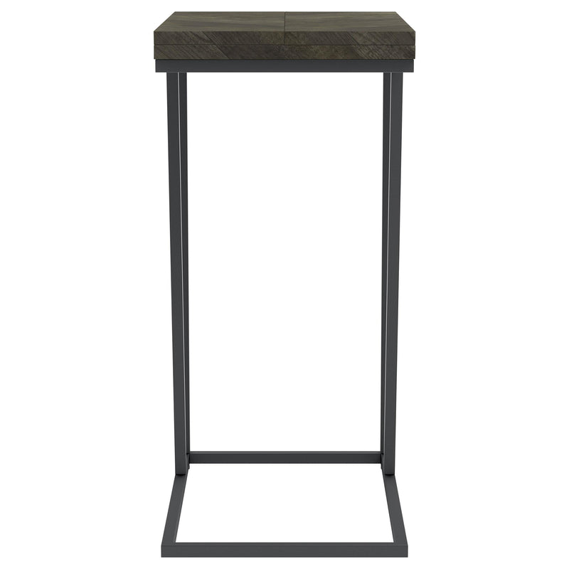  Coaster Furniture Carly 931156 Expandable Engineered Wood C-Shaped Side Table - Grey IMAGE 3