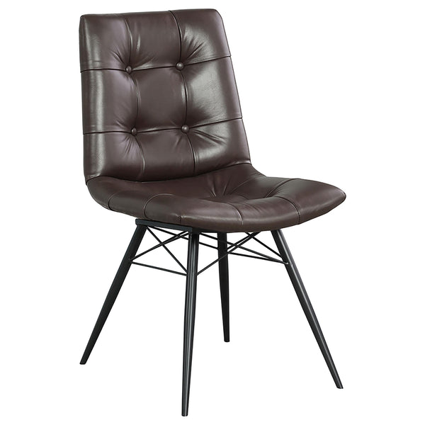  Coaster Furniture Aiken 107853 Upholstered Dining Side Chair - Brown IMAGE 1