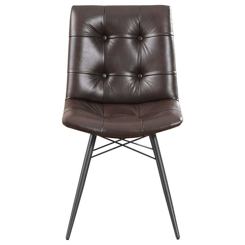  Coaster Furniture Aiken 107853 Upholstered Dining Side Chair - Brown IMAGE 2