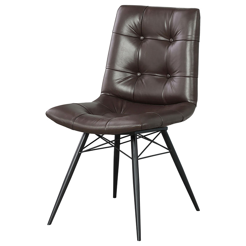  Coaster Furniture Aiken 107853 Upholstered Dining Side Chair - Brown IMAGE 3