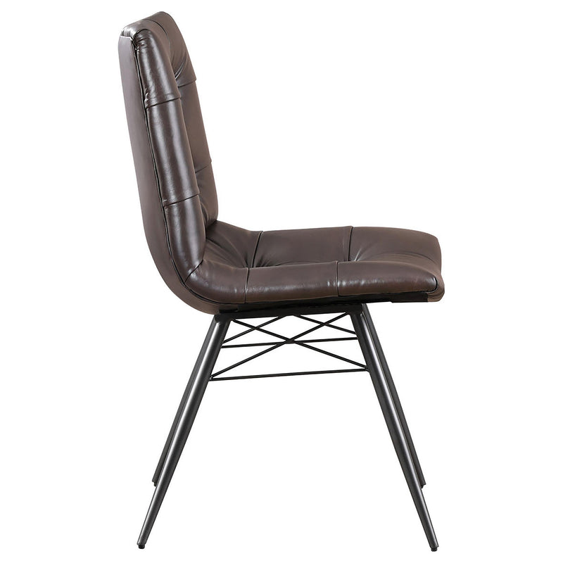  Coaster Furniture Aiken 107853 Upholstered Dining Side Chair - Brown IMAGE 8
