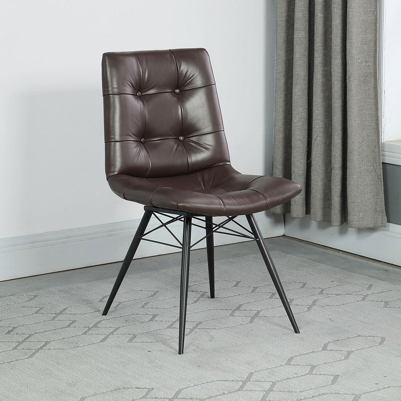  Coaster Furniture Aiken 107853 Upholstered Dining Side Chair - Brown IMAGE 9