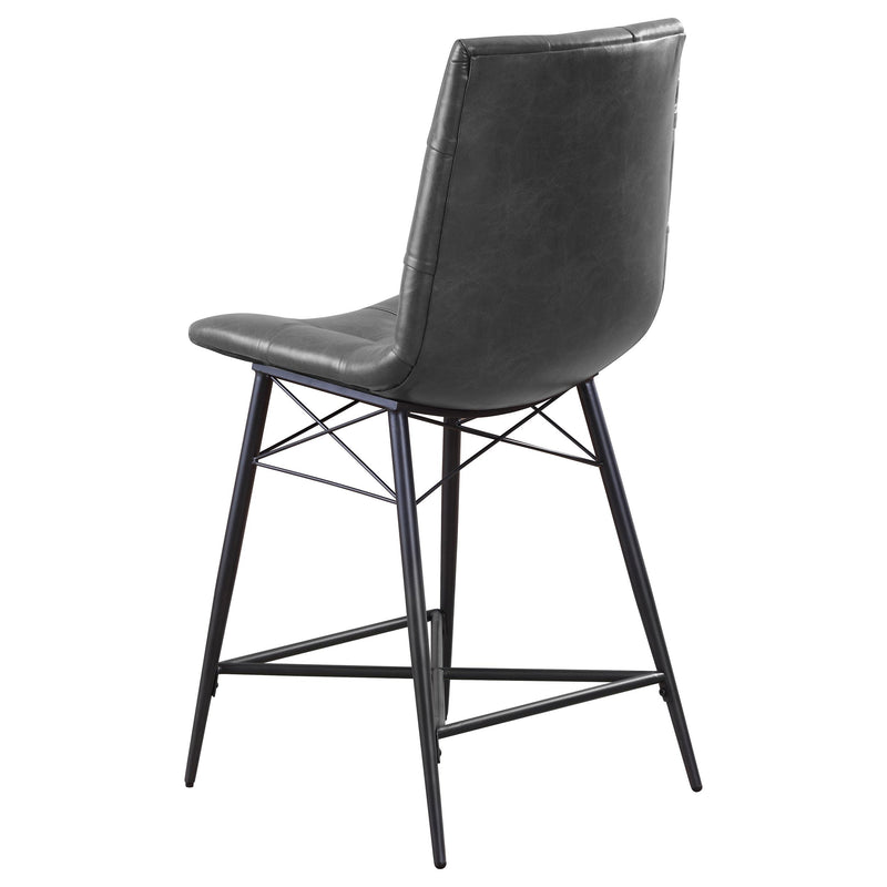  Coaster Furniture Aiken 107859 Upholstered Tufted Counter Chair - Charcoal IMAGE 5