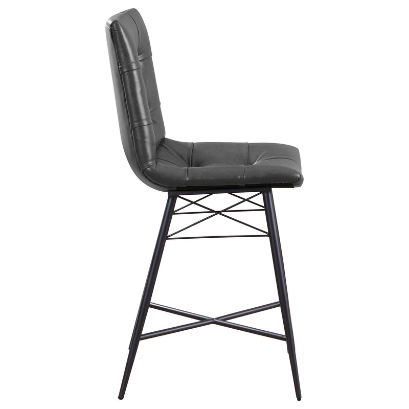  Coaster Furniture Aiken 107859 Upholstered Tufted Counter Chair - Charcoal IMAGE 8