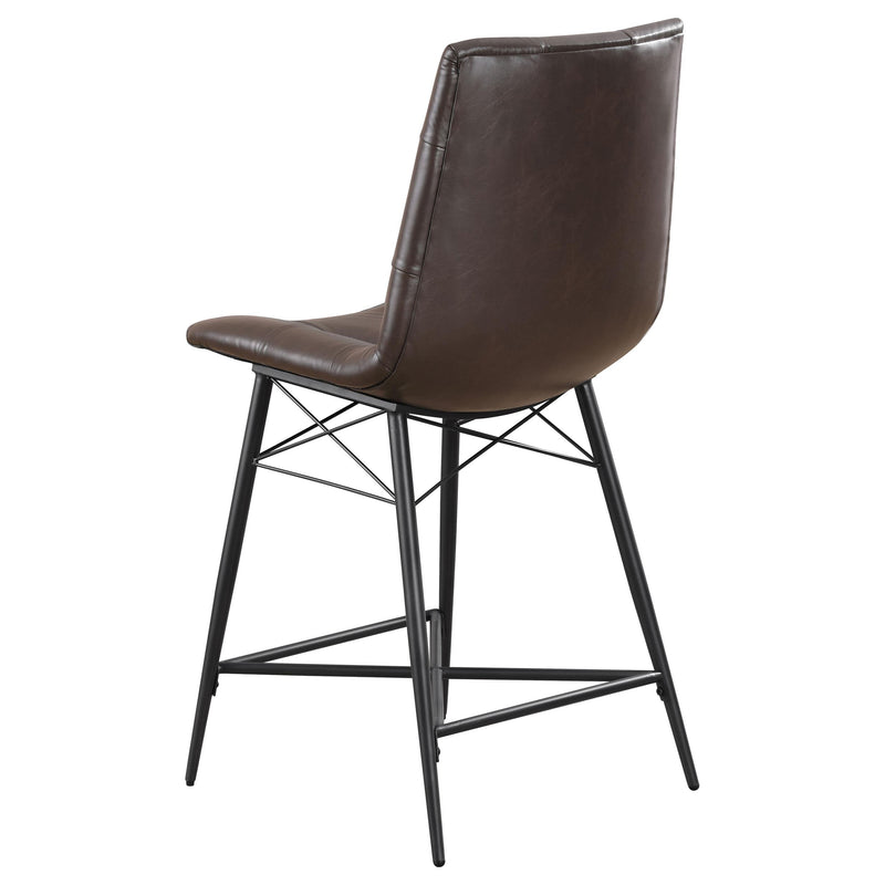  Coaster Furniture Aiken 107860 Upholstered Tufted Counter Chair - Brown IMAGE 5