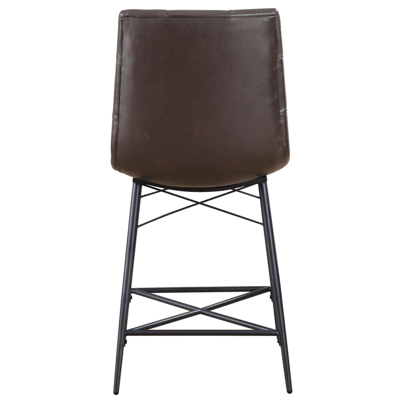  Coaster Furniture Aiken 107860 Upholstered Tufted Counter Chair - Brown IMAGE 6