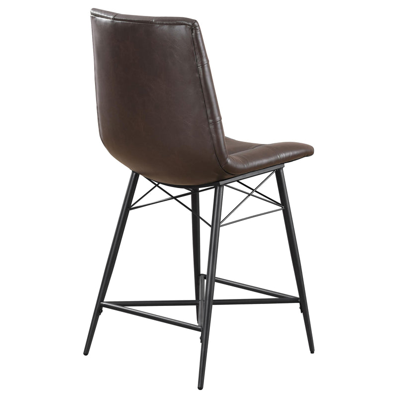  Coaster Furniture Aiken 107860 Upholstered Tufted Counter Chair - Brown IMAGE 7