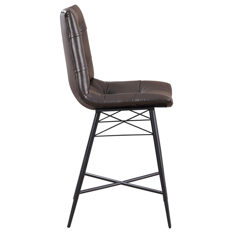  Coaster Furniture Aiken 107860 Upholstered Tufted Counter Chair - Brown IMAGE 8