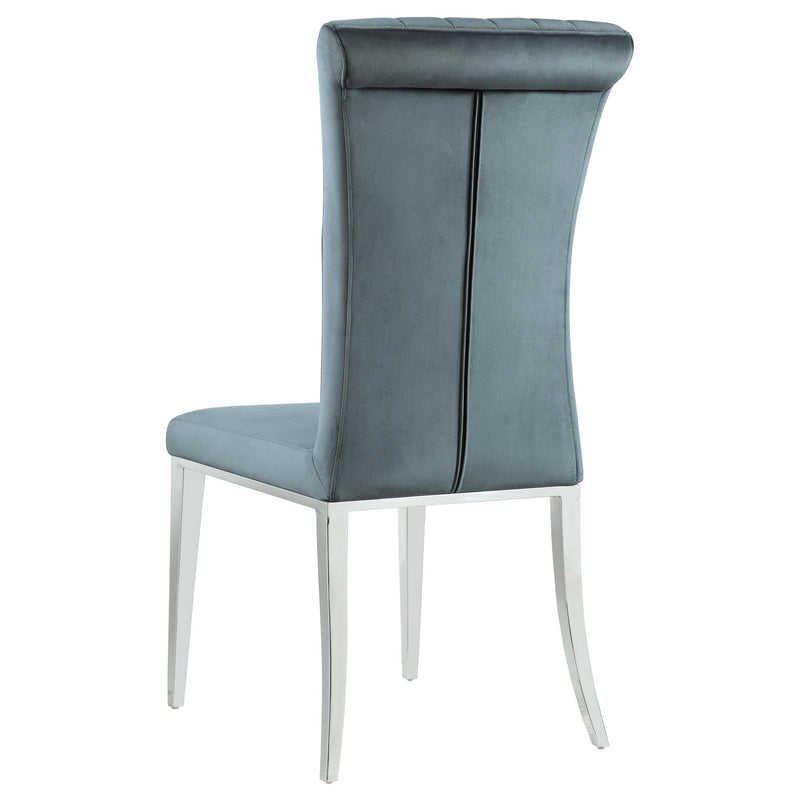  Coaster Furniture Beaufort 109452 Upholstered Dining Side Chair - Steel Grey IMAGE 5