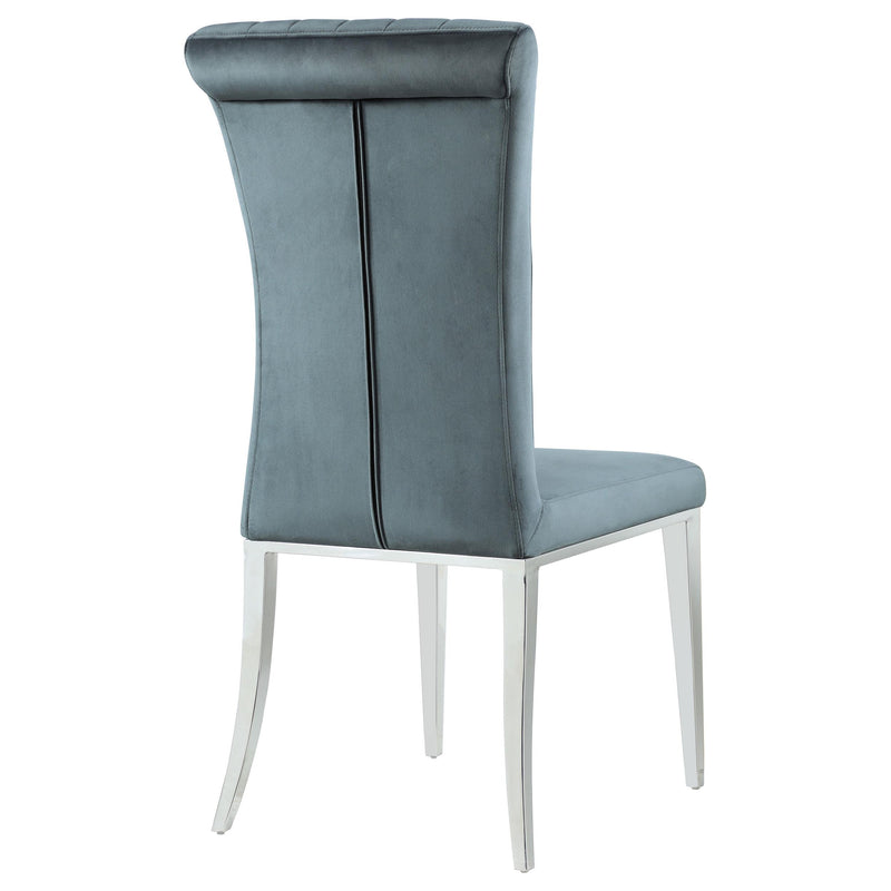  Coaster Furniture Beaufort 109452 Upholstered Dining Side Chair - Steel Grey IMAGE 7