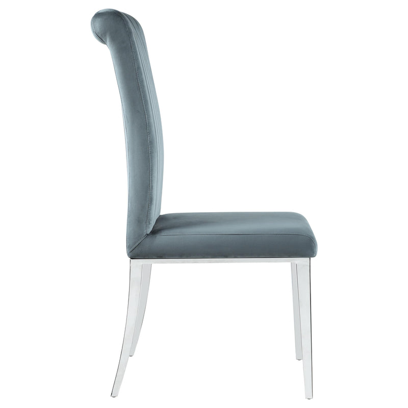 Coaster Furniture Beaufort 109452 Upholstered Dining Side Chair - Steel Grey IMAGE 8
