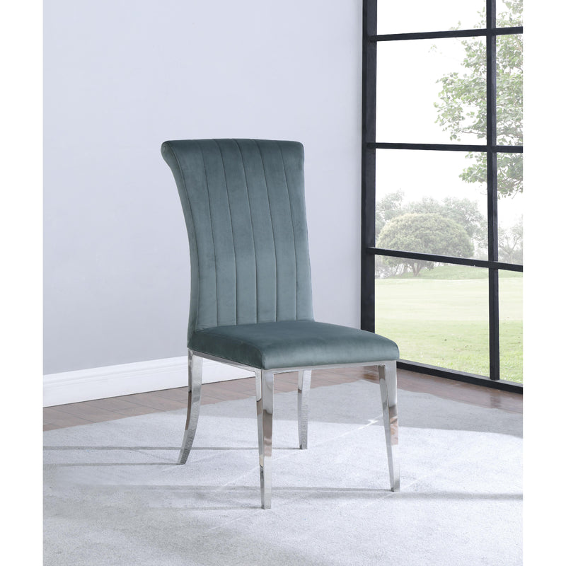  Coaster Furniture Beaufort 109452 Upholstered Dining Side Chair - Steel Grey IMAGE 9