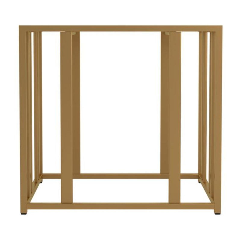  Coaster Furniture Adri 723607 Rectangular Glass Top Side End Table - Matte Brass IMAGE 4