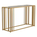  Coaster Furniture Adri 723609 Glass Top Entryway Sofa Console Table - Matte Brass IMAGE 1