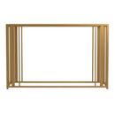  Coaster Furniture Adri 723609 Glass Top Entryway Sofa Console Table - Matte Brass IMAGE 2