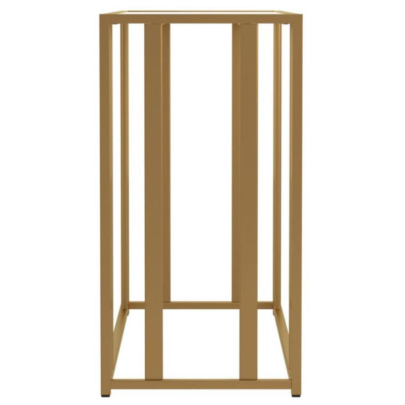  Coaster Furniture Adri 723609 Glass Top Entryway Sofa Console Table - Matte Brass IMAGE 3
