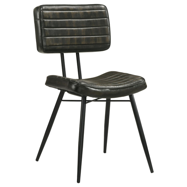  Coaster Furniture Misty 110652 Leather Upholstered Dining Chair - Espresso IMAGE 1