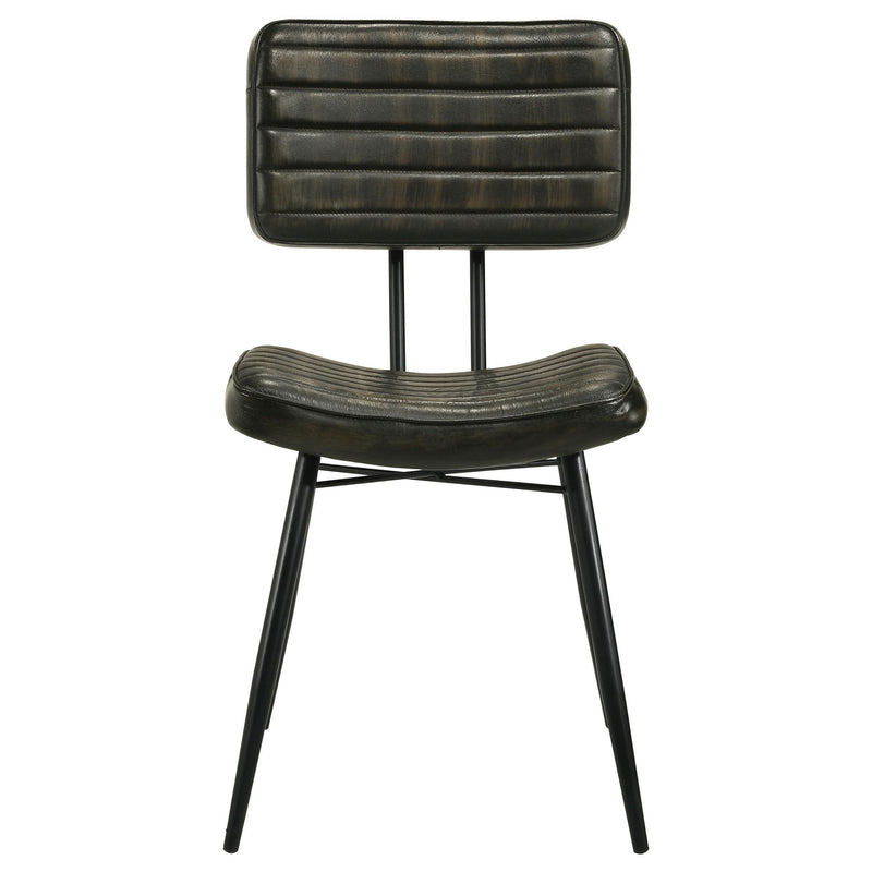 Coaster Furniture Misty 110652 Leather Upholstered Dining Chair - Espresso IMAGE 2