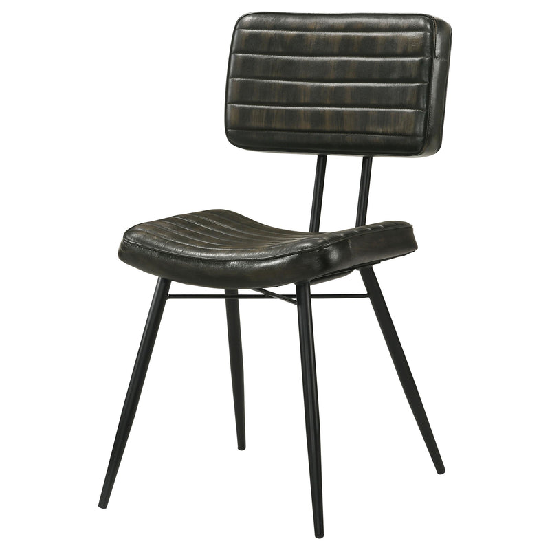  Coaster Furniture Misty 110652 Leather Upholstered Dining Chair - Espresso IMAGE 3