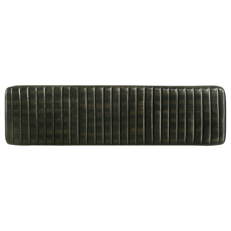 Coaster Furniture Misty 110653 Leather Upholstered Dining Bench - Antique Espresso IMAGE 5