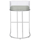  Coaster Furniture Thermosolis 183406 Clear Acrylic Bar Chair - Chrome IMAGE 6