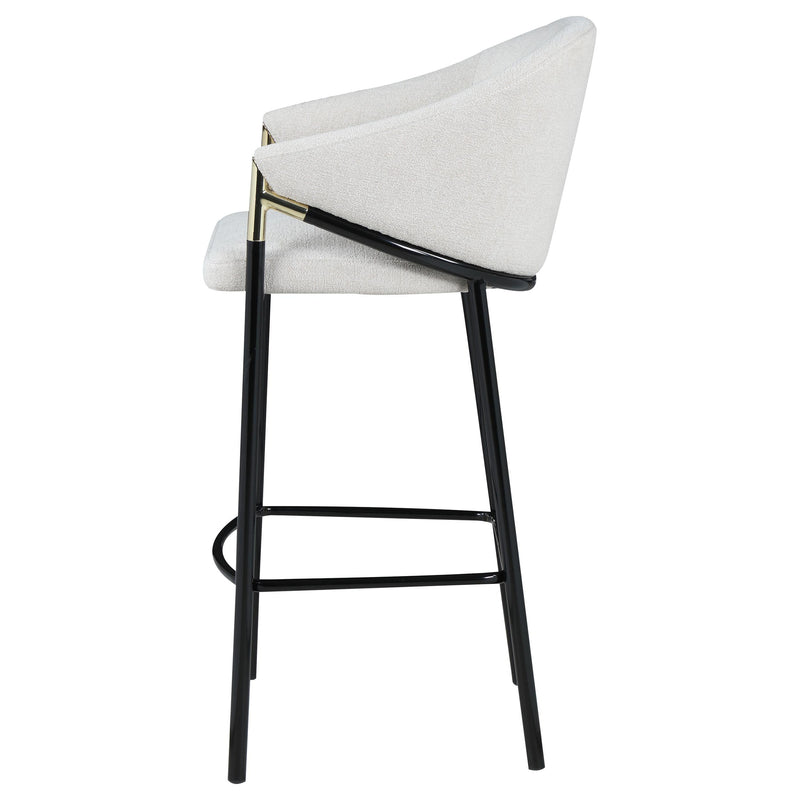  Coaster Furniture Chadwick 183437 Fabric Upholstered Bar Chair - Beige IMAGE 4