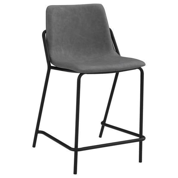  Coaster Furniture Earnest 183452 Upholstered Counter Chair - Grey IMAGE 1