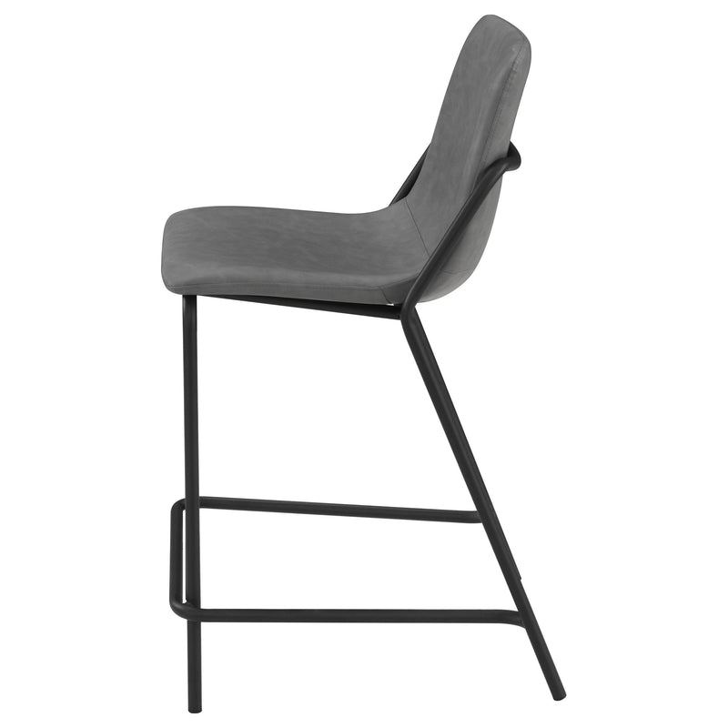  Coaster Furniture Earnest 183452 Upholstered Counter Chair - Grey IMAGE 4