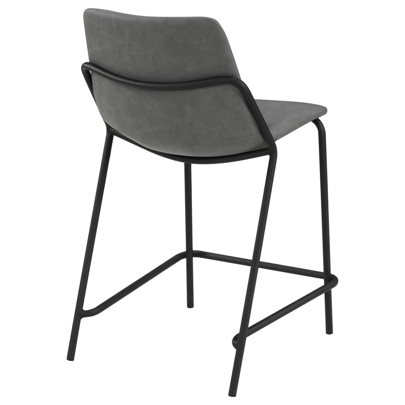  Coaster Furniture Earnest 183452 Upholstered Counter Chair - Grey IMAGE 7