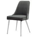  Coaster Furniture Cabianca 191442 Upholstered Dining Side Chair - Grey IMAGE 3