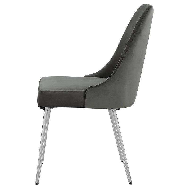  Coaster Furniture Cabianca 191442 Upholstered Dining Side Chair - Grey IMAGE 4