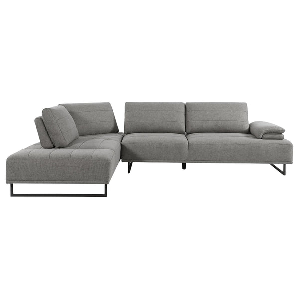  Coaster Furniture Arden 508888 Upholstered Sectional Sofa with Adjustable Back - Taupe IMAGE 1