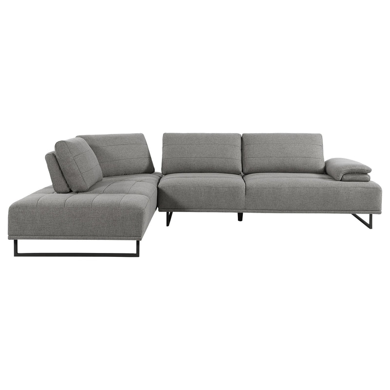  Coaster Furniture Arden 508888 Upholstered Sectional Sofa with Adjustable Back - Taupe IMAGE 1
