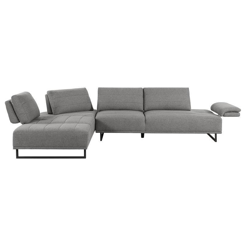  Coaster Furniture Arden 508888 Upholstered Sectional Sofa with Adjustable Back - Taupe IMAGE 2