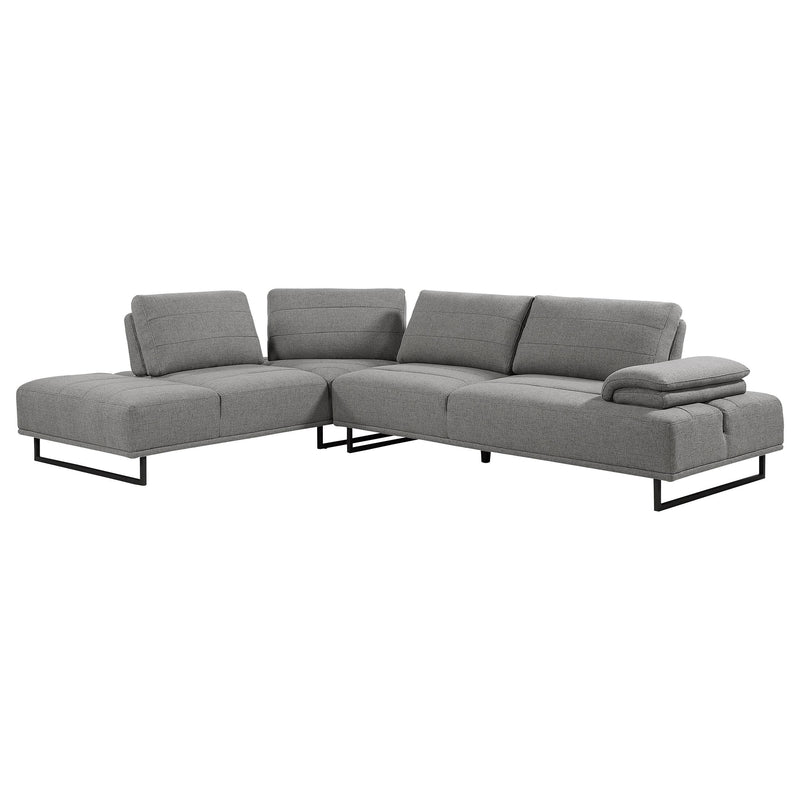  Coaster Furniture Arden 508888 Upholstered Sectional Sofa with Adjustable Back - Taupe IMAGE 3