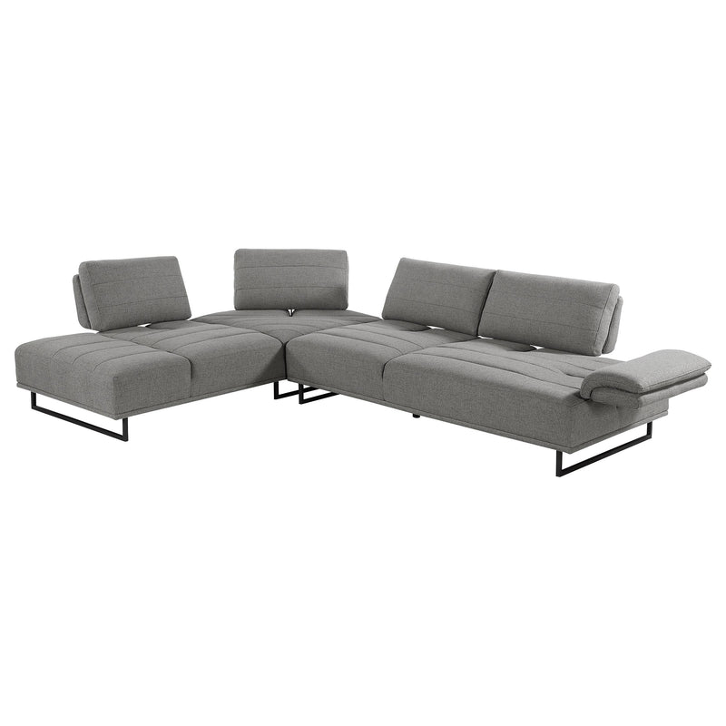  Coaster Furniture Arden 508888 Upholstered Sectional Sofa with Adjustable Back - Taupe IMAGE 4