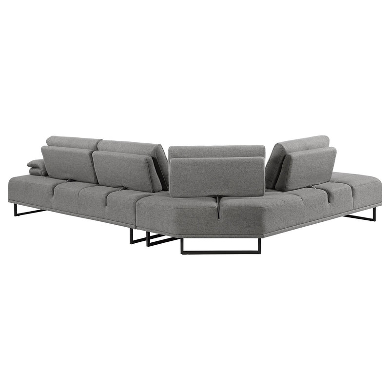  Coaster Furniture Arden 508888 Upholstered Sectional Sofa with Adjustable Back - Taupe IMAGE 6