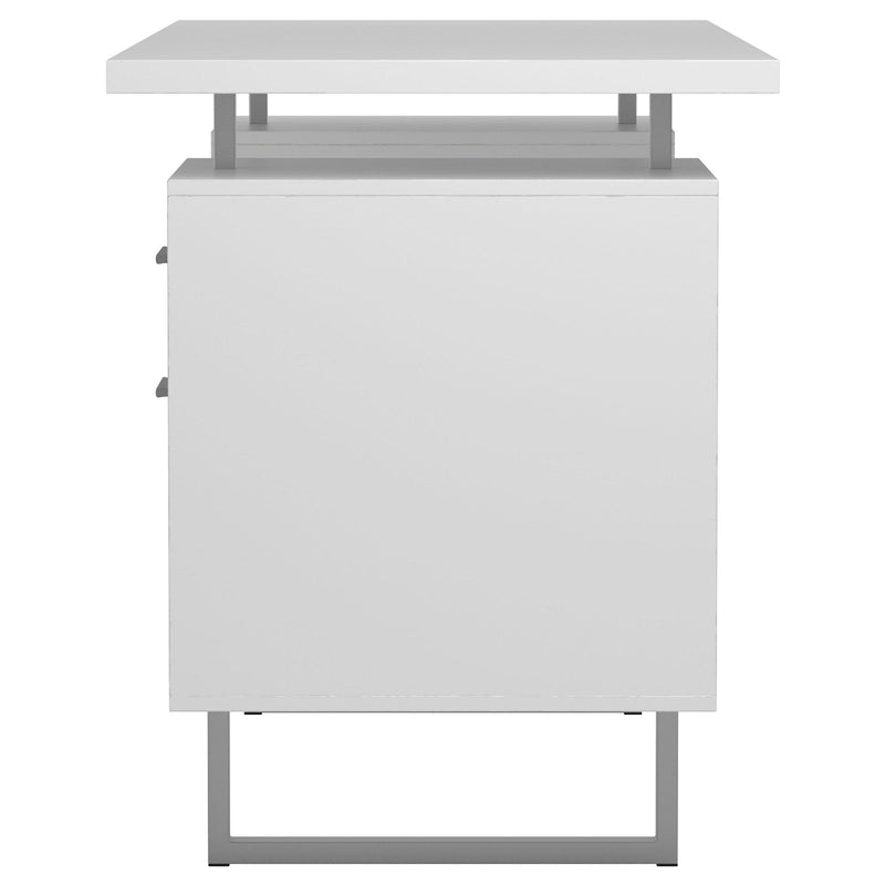  Coaster Furniture Lawtey 803521 60-inch 2-Drawer Computer Desk - White High Gloss IMAGE 6