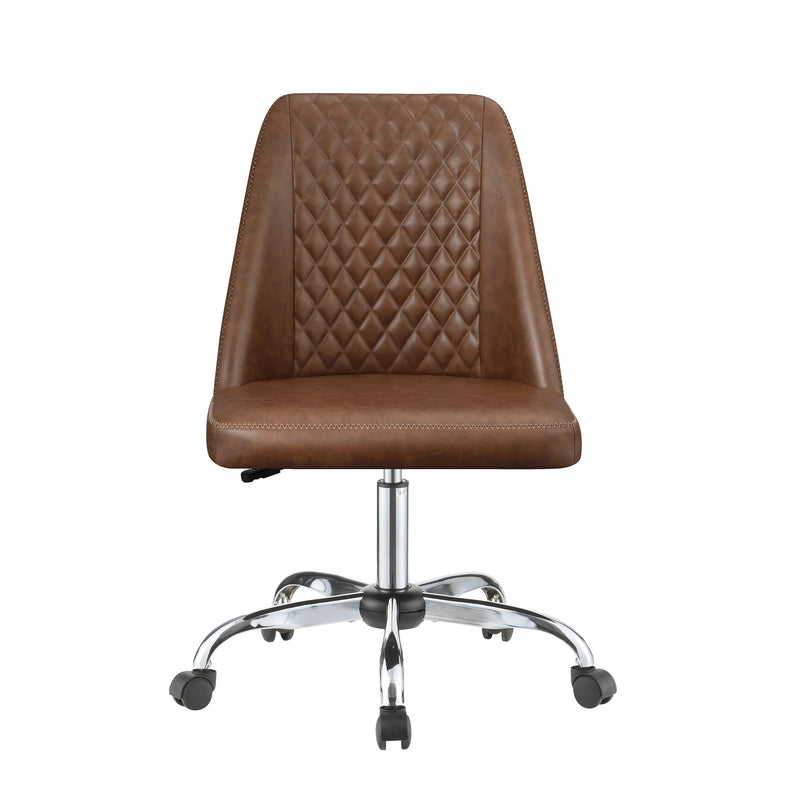  Coaster Furniture Althea 881197 Upholstered Adjustable Home Office Desk Chair - Brown IMAGE 2