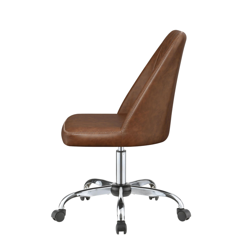  Coaster Furniture Althea 881197 Upholstered Adjustable Home Office Desk Chair - Brown IMAGE 3