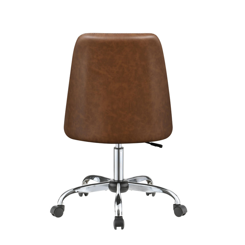 Coaster Furniture Althea 881197 Upholstered Adjustable Home Office Desk Chair - Brown IMAGE 5