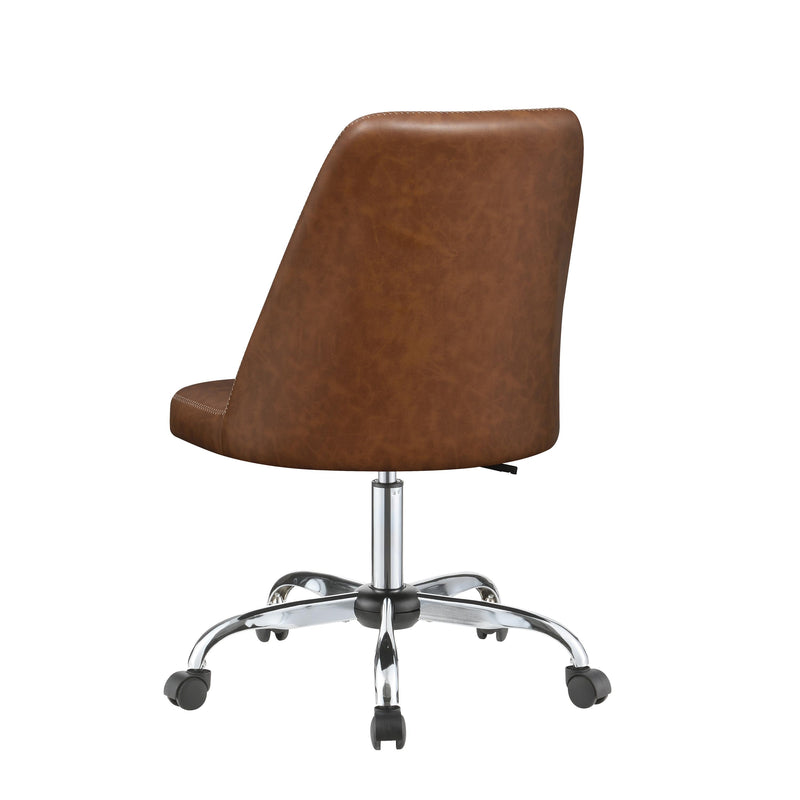  Coaster Furniture Althea 881197 Upholstered Adjustable Home Office Desk Chair - Brown IMAGE 6