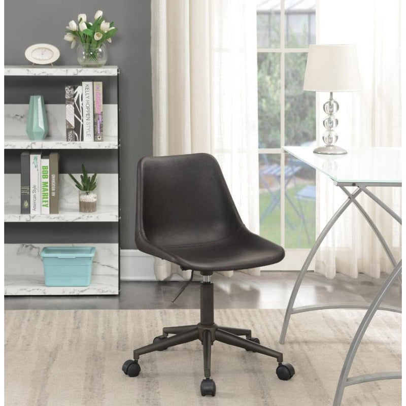  Coaster Furniture Carnell 803378 Upholstered Adjustable Home Office Desk Chair - Brown IMAGE 7