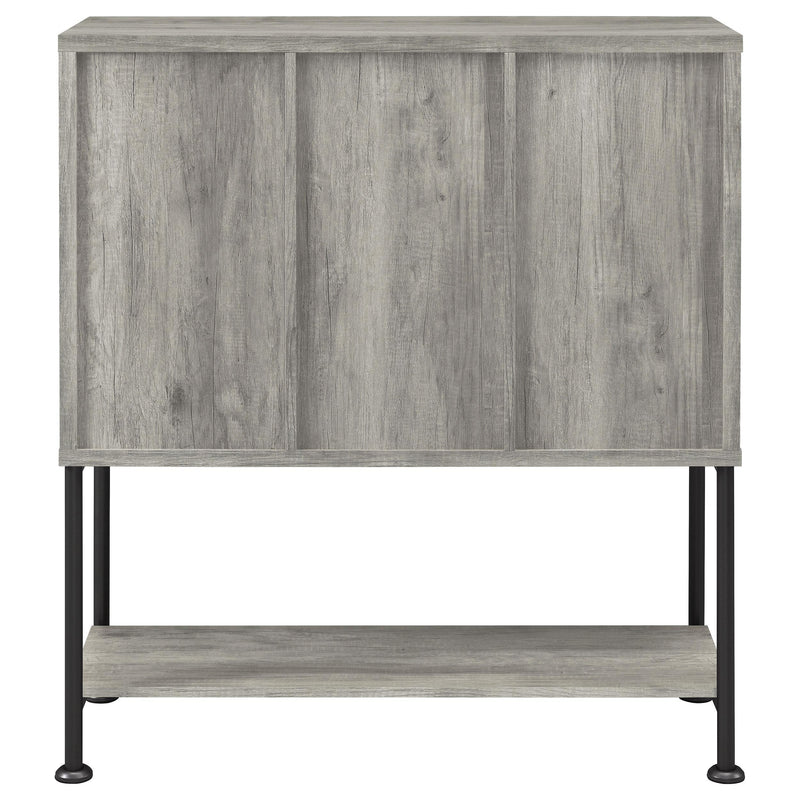  Coaster Furniture Claremont 183038 Sliding Door Home Bar Wine Cabinet - Grey Driftwood IMAGE 7