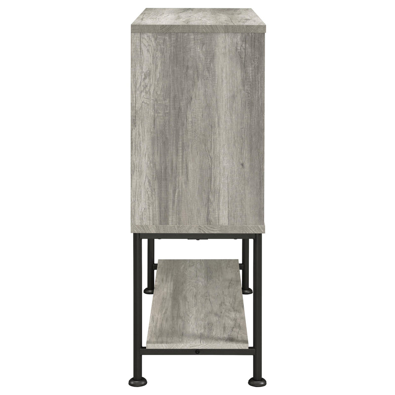  Coaster Furniture Claremont 183038 Sliding Door Home Bar Wine Cabinet - Grey Driftwood IMAGE 9